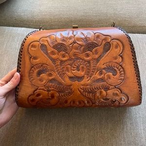 VINTAGE 60/70s Clifton’s Handtooled Leather Purse